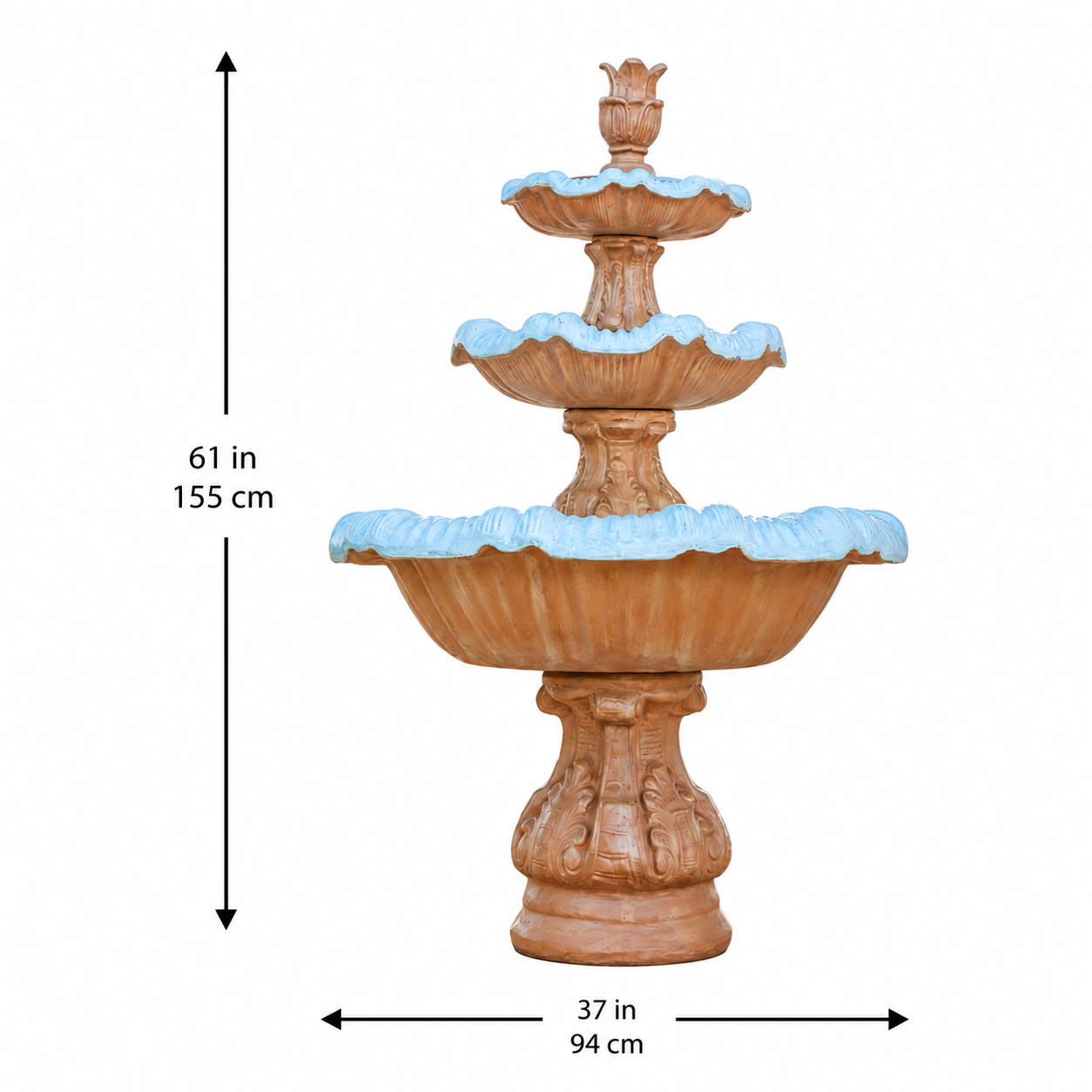 3-Tier Decorative Outdoor Garden Fountain